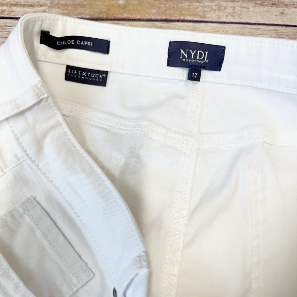 NYDJ Chloe Capri Jeans Released Hem Optic White size 12 - Picture 5 of 7